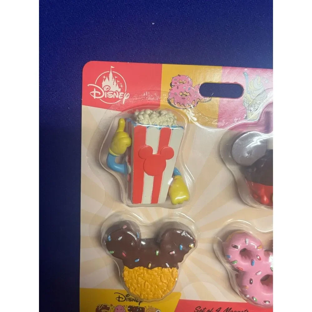 2024 Disney Parks Disney Eats Krispy Treat Donut Popcorn Apple Magnet Set HTF - Picture 4 of 16